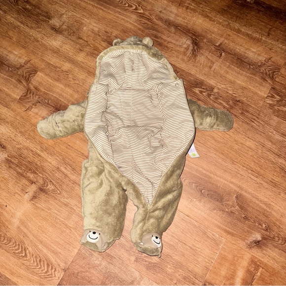 Little Wonders Unisex Baby Brown Bear Bunting Zip-up Hooded Soft Snowsuit NWT - Picture 8 of 15